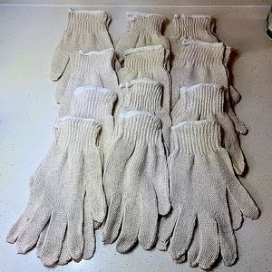 Canvas work Gloves Medium  Set of 9 New No Tag